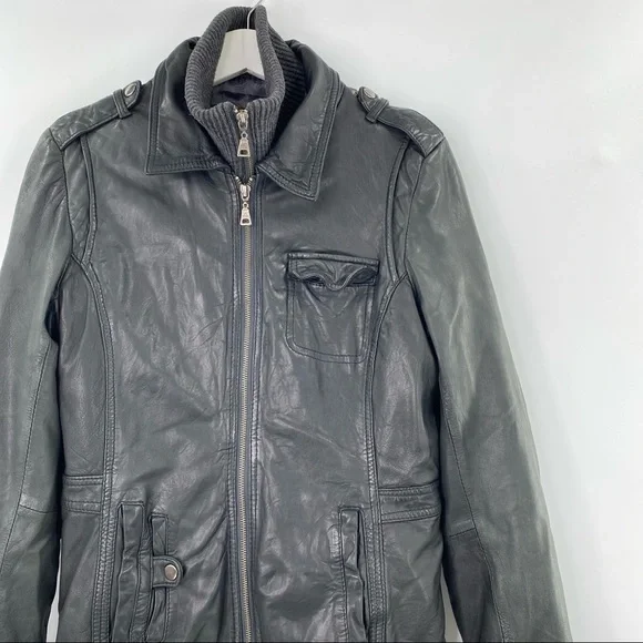 Danier Black Leather Removable Double-Lined Jacket - Size S - Picture 3 of 11